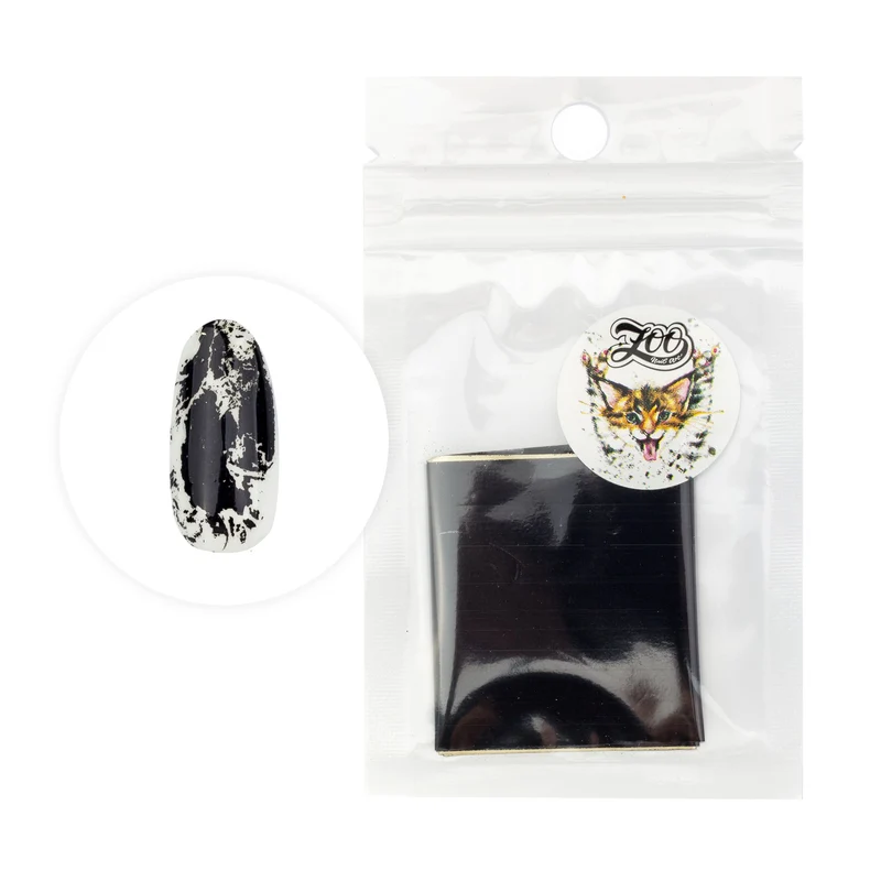 SCHWARZ MATT - Nailart Folie ZooNail