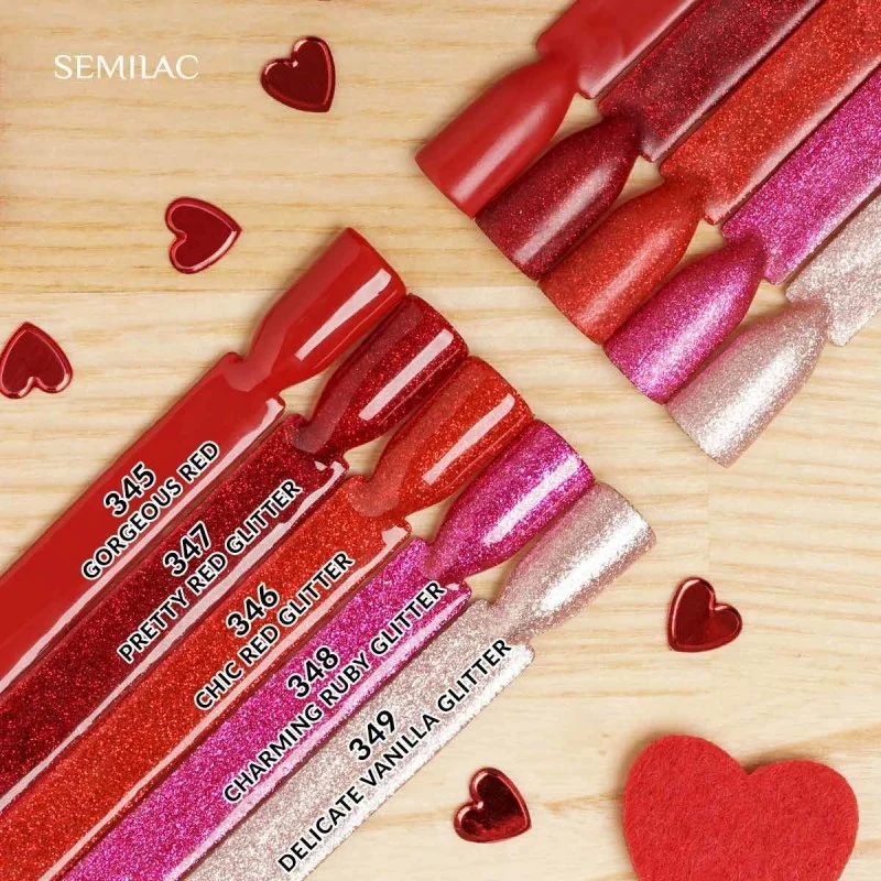 UV Nagellack Semilac 345 Gorgeous Red