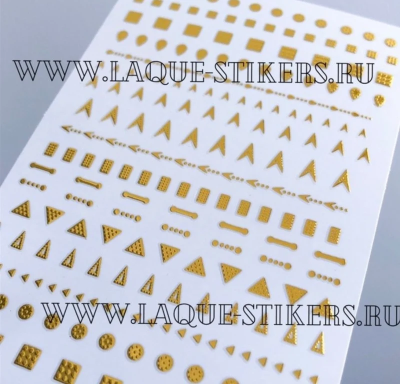 Selbstklebende Sticker Formen in gold