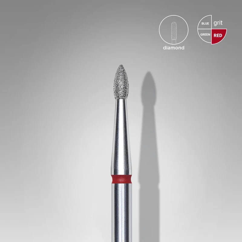 Spitze Elipse ab 1,8 mm bis 2,5 mm rot Fräseraufsatz STALEKS