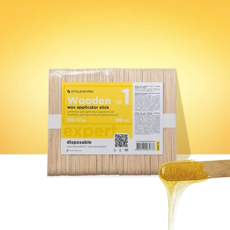Holzwachs-Applikatorstab / Spachtel für Sugaring (100 Stück) STALEKS EXPERT DSW