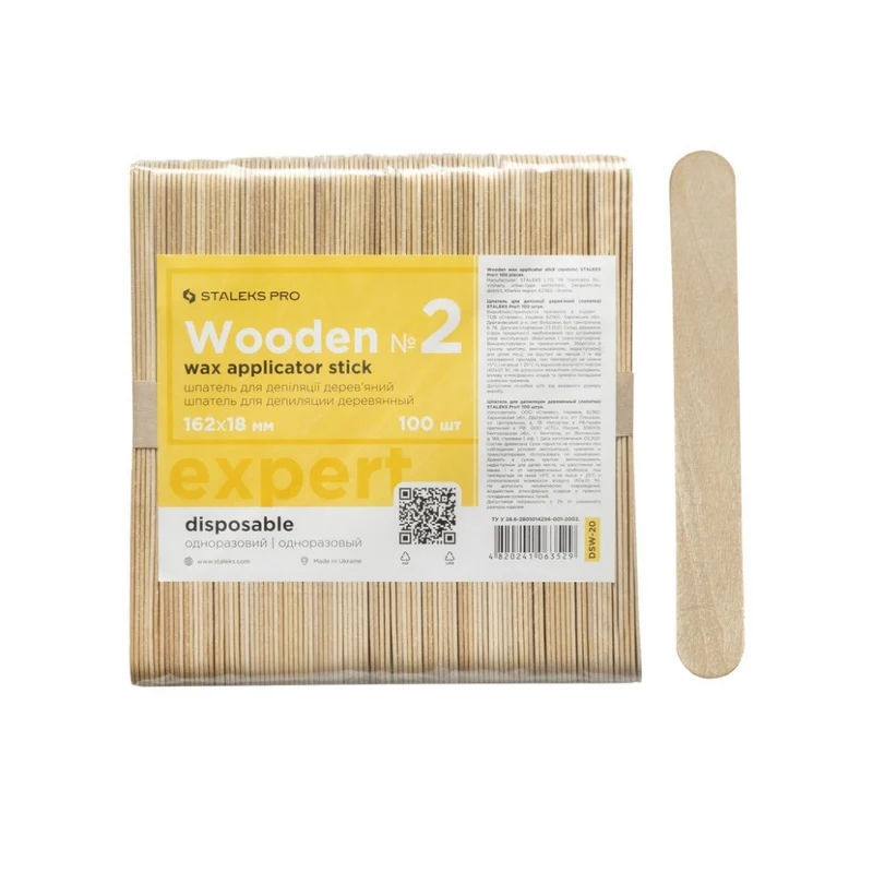 Holzwachs-Applikatorstab / Spachtel für Sugaring (100 Stück) STALEKS EXPERT DSW