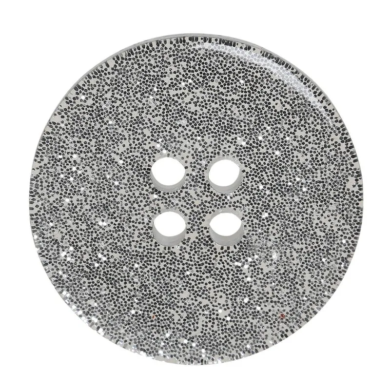 Glitzer Knöpfe - Silber - Verschiedene Größen