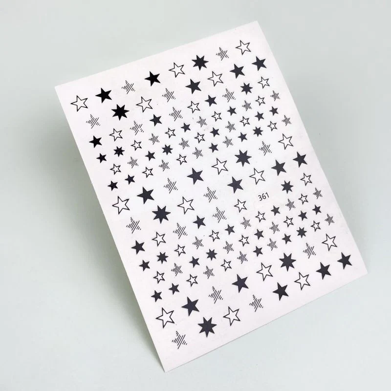 STARS BLACK - Aufkleber 3D ZooNail
