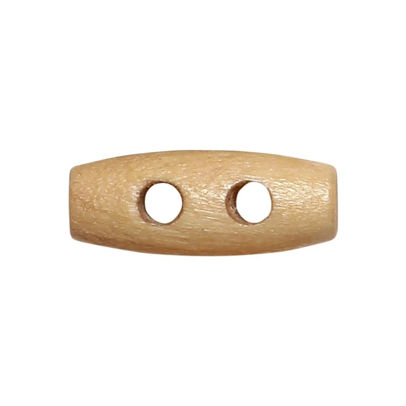 Längliche Holzknöpfe Mini - 20 mm