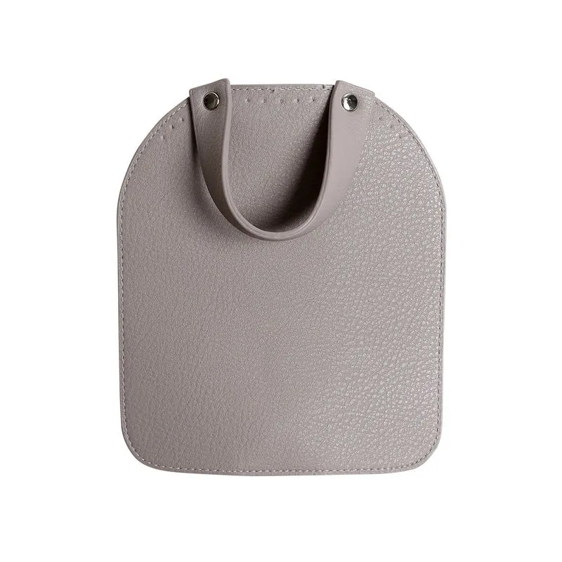 Taschenklappe mit Magnetknopf - Beige/Silber