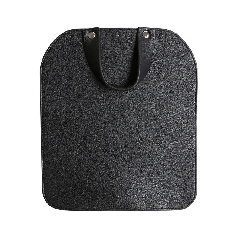 Taschenklappe mit Magnetknopf - Black/Silver