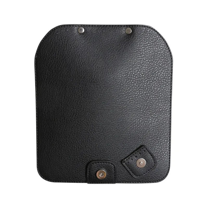 Taschenklappe mit Magnetknopf - Black/Silver