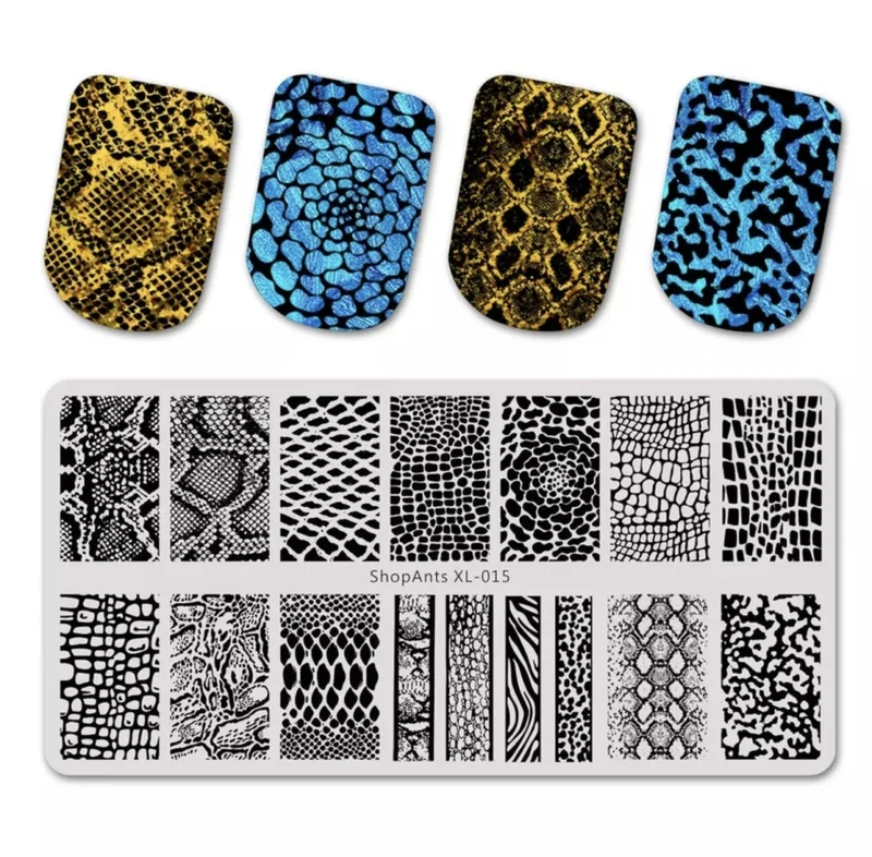 Stamping Platte Schablone Reptilien