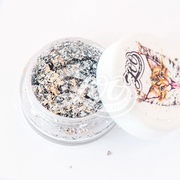 Glitter Flocken gold/silber von ZOO Nail