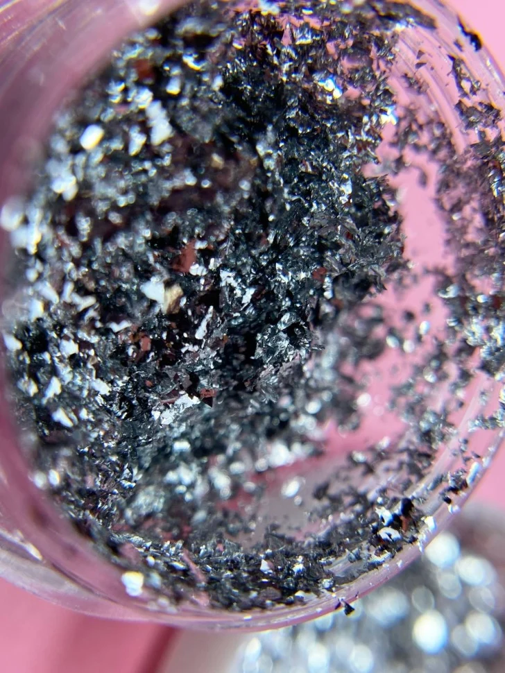 Glitter Flocken gold/silber von ZOO Nail