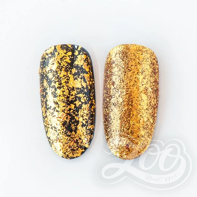 Glitter Flocken gold/silber von ZOO Nail
