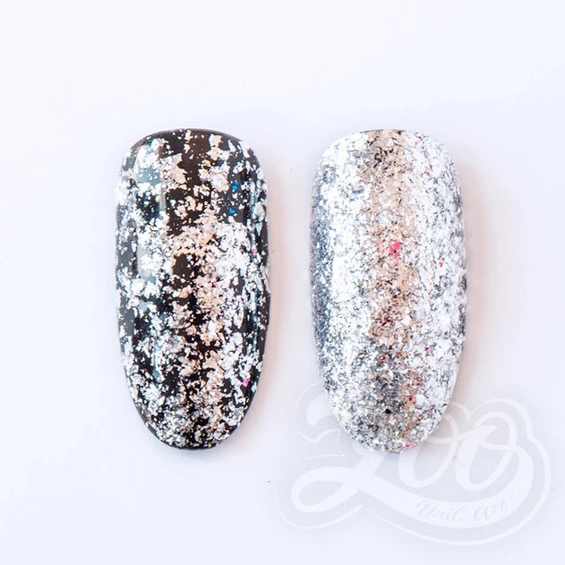 Glitter Flocken gold/silber von ZOO Nail