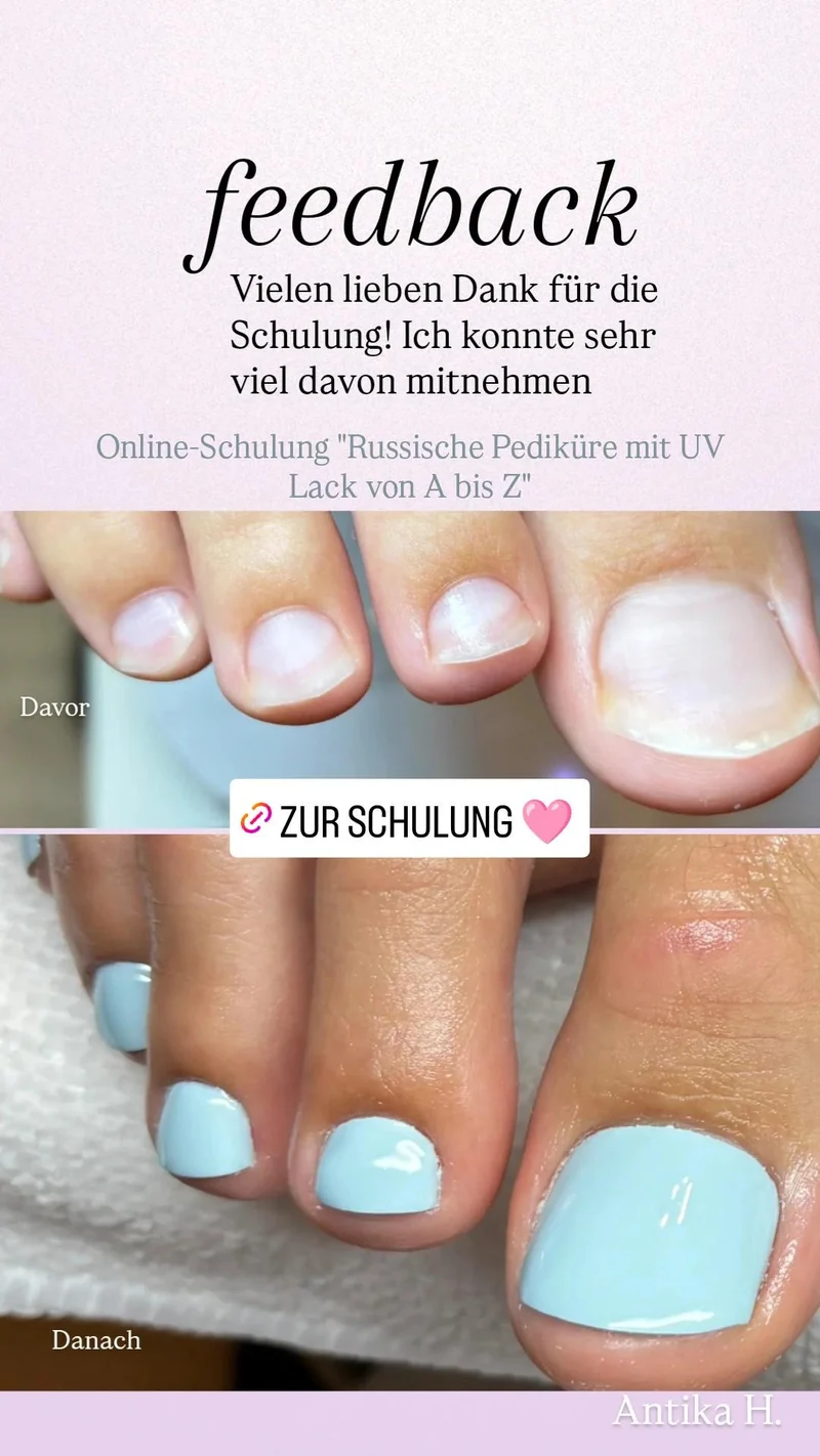 ONLINE KURS "RUSSISCHE PEDIKÜRE MIT SHELLAC: ALLES VON A BIS Z"