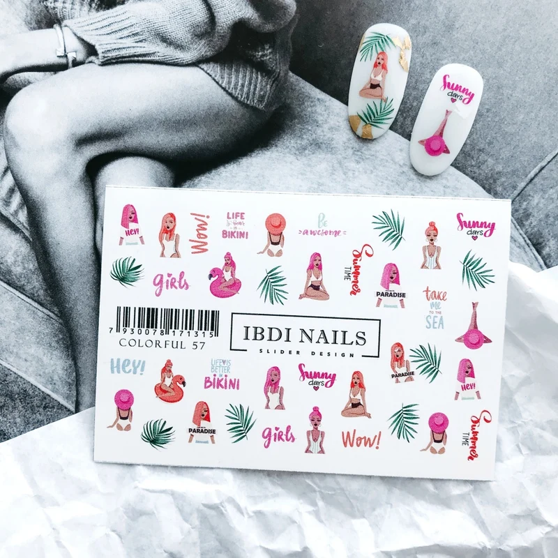 Sticker COLORFUL Nr. 57 von IBDI Nails