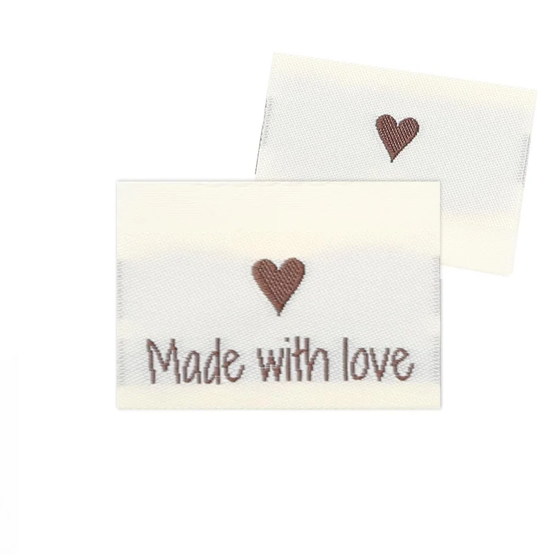 10 Labels - Made with love - 1 Herz - 3.5 cm