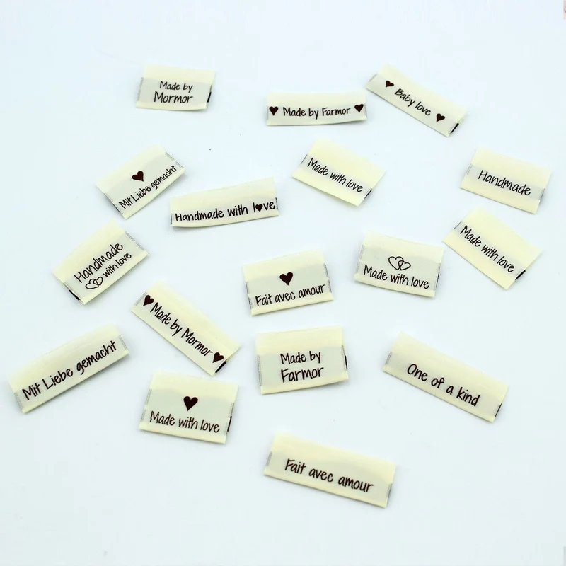 10 Labels - Made with love - 1 Herz - 3.5 cm