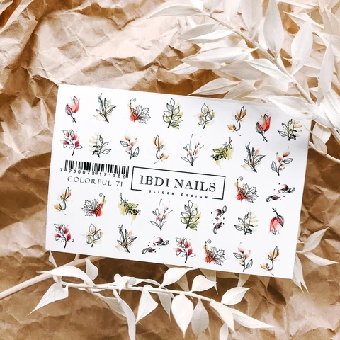 Sticker COLORFUL Nr. 71 von IBDI Nails