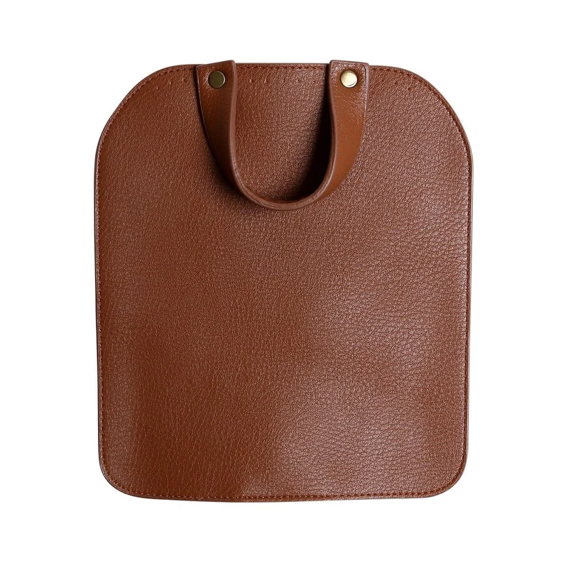 Taschenklappe mit Magnetknopf - Braun/Bronze