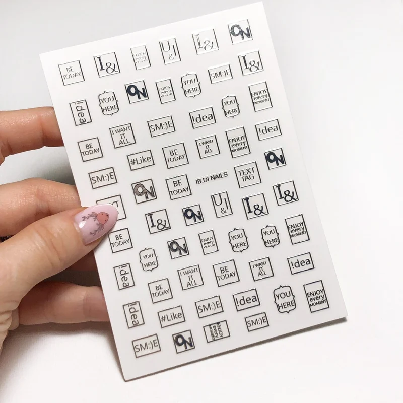 Metallisierter 3D-Sticker "ON idea" silber von IBDI Nails