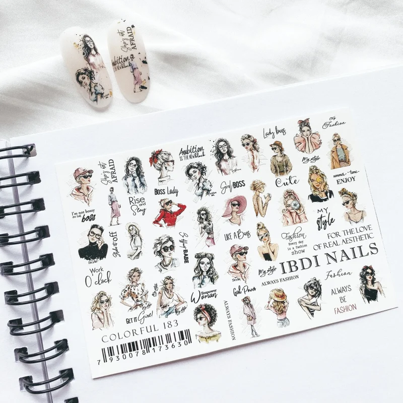 Sticker COLORFUL183 von IBDI Nails