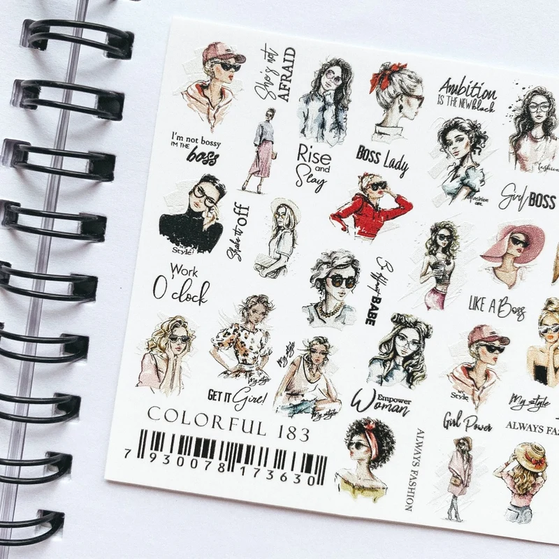 Sticker COLORFUL183 von IBDI Nails