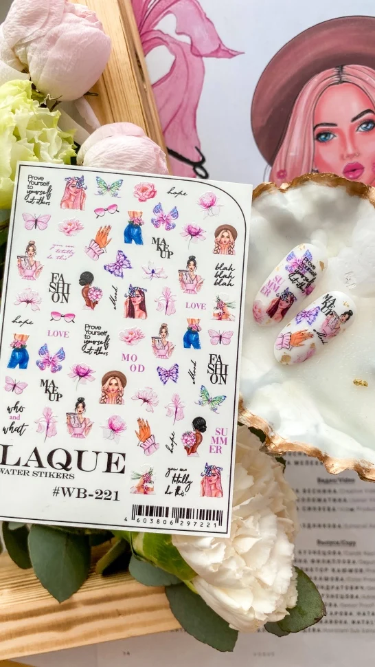 Sticker Design WB221 (Wasserlösliche Aufkleber) von Laque