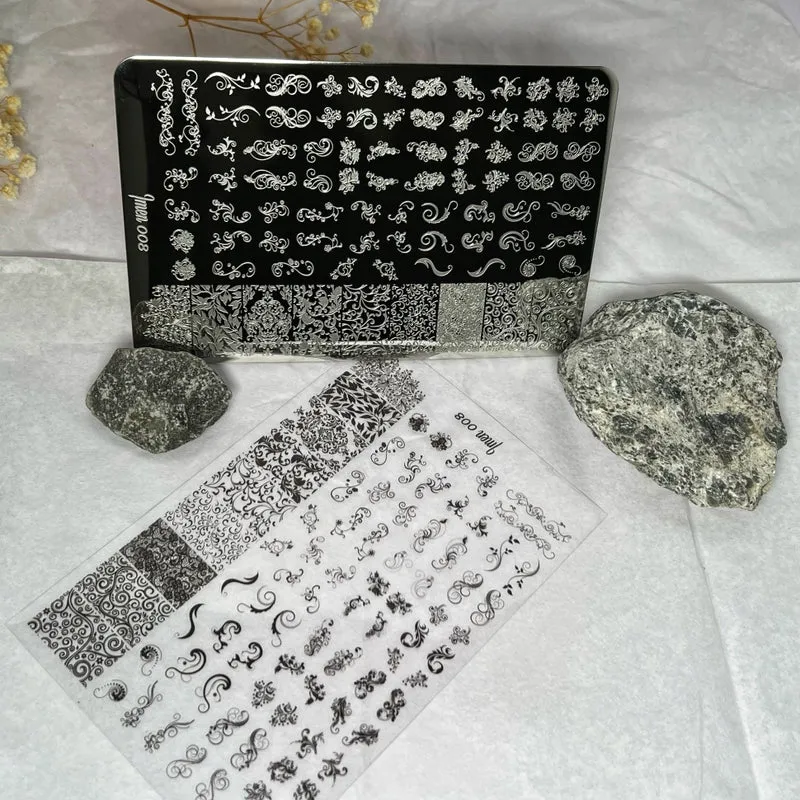 Stamping Platte Schablone Nr. 08 von Imen