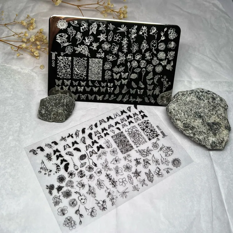 Stamping Platte Schablone Nr. 19 von Imen