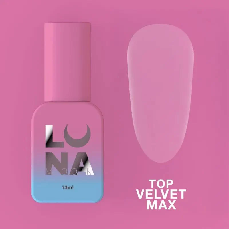 CLEAR - VELVET MAX (MATTE) Top Coat (No Wipe) 13ml LUNAmoon
