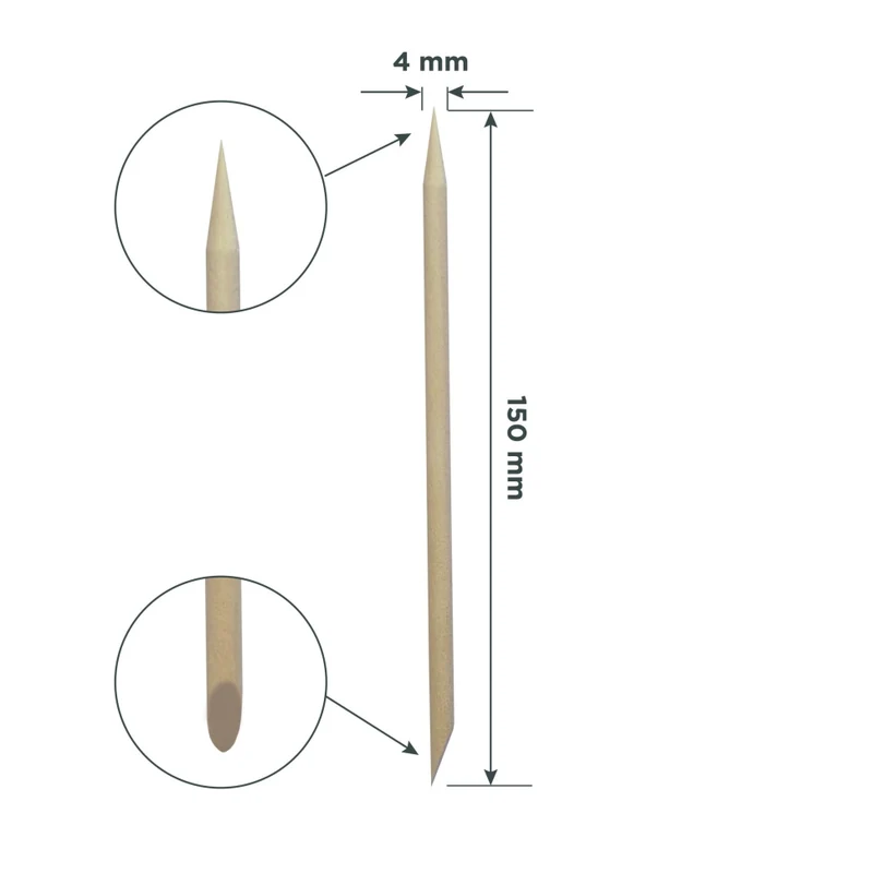 Maniküre Holzstäbchen (Rosenholz) (150 mm, 10/100Stück)