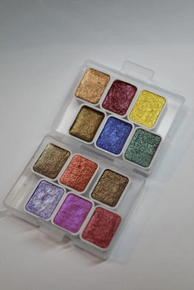 Aquarell Metallic Farben (12 Farben)