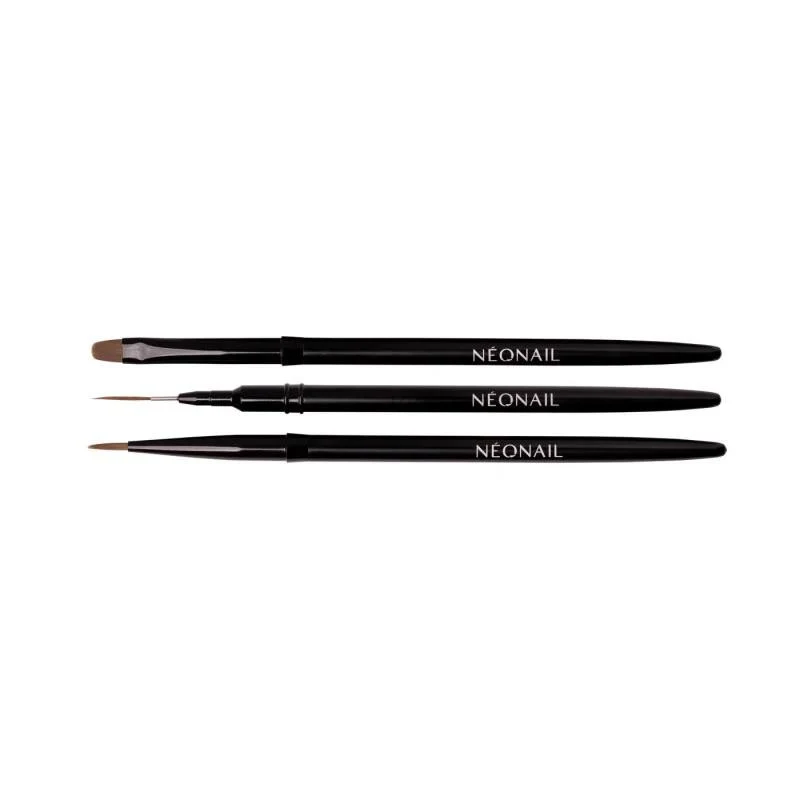 Nail Art Brush Set (3 st.) Nailart Pinsel Neonail