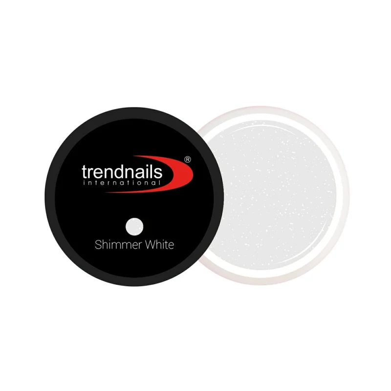 Soak-Off Acrylgel 15ml Tiegel – 'Shimmer White' von Trendnails (TPO/HEMA-free)
