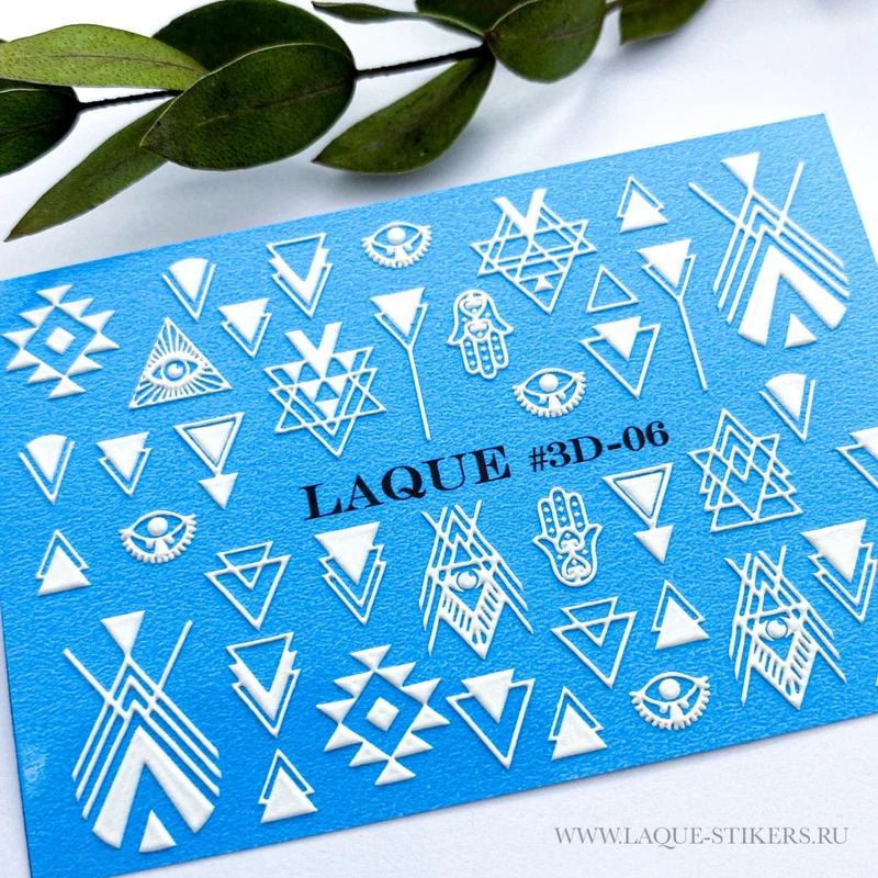 3D Sticker Design 3D06 weiß (Wasserlösliche Aufkleber)