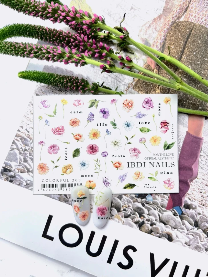 Sticker COLORFUL 205 von IBDI Nails