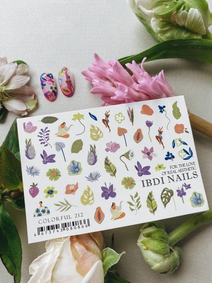 Sticker COLORFUL 212 von IBDI Nails
