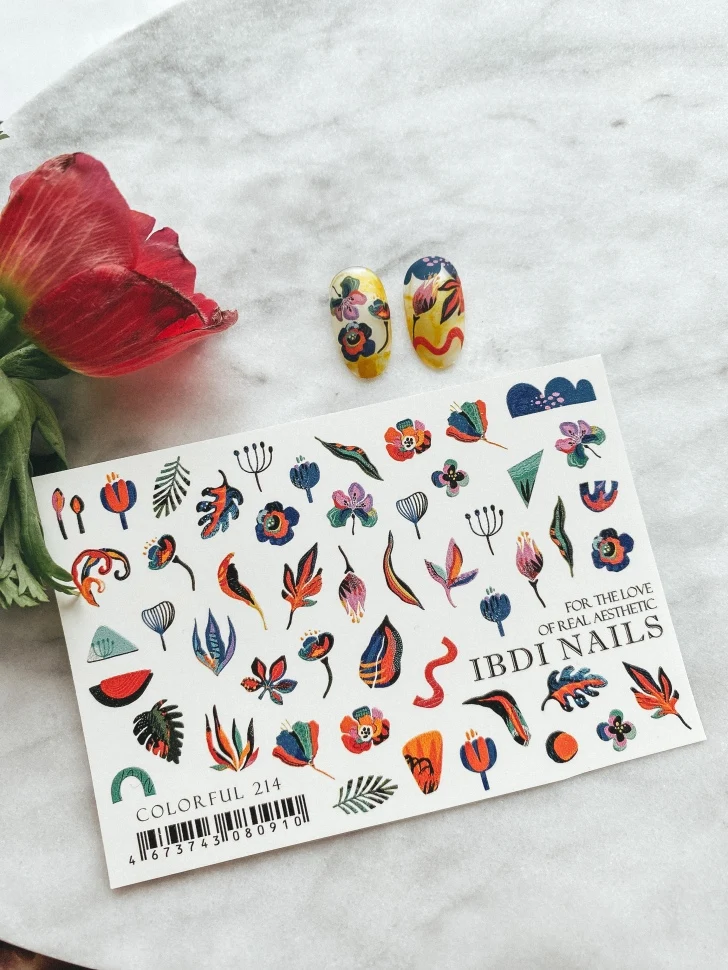 Sticker COLORFUL 214 von IBDI Nails