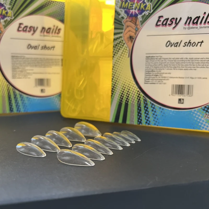 Easy Nails Gel-Tips "Oval Short" klar 500 Stk. von Imen