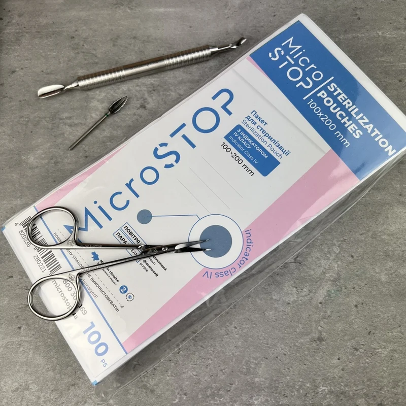 Sterilisationsbeutel 100 St. in 3 Größen weiß von MicroSTOP geeignet für Heißluftsterilisator und Autoklav