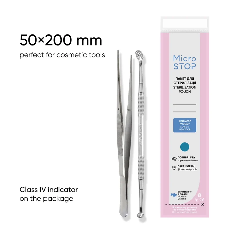 Sterilisationsbeutel 100 St. in 3 Größen weiß von MicroSTOP geeignet für Heißluftsterilisator und Autoklav