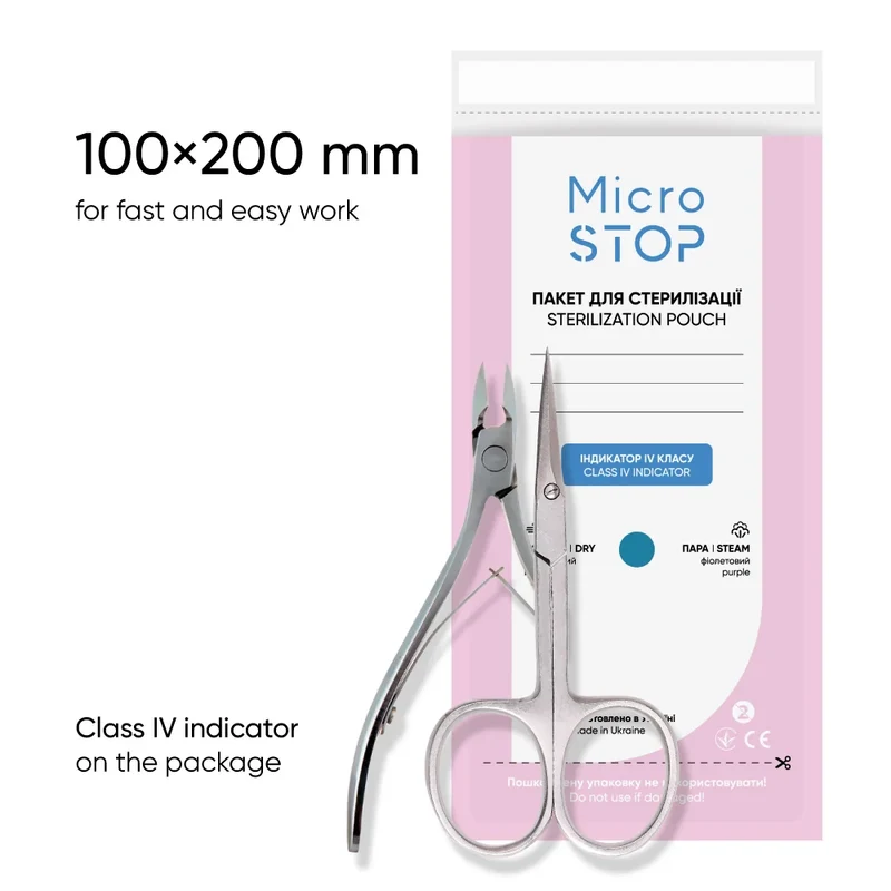 Sterilisationsbeutel 100 St. in 3 Größen weiß von MicroSTOP geeignet für Heißluftsterilisator und Autoklav