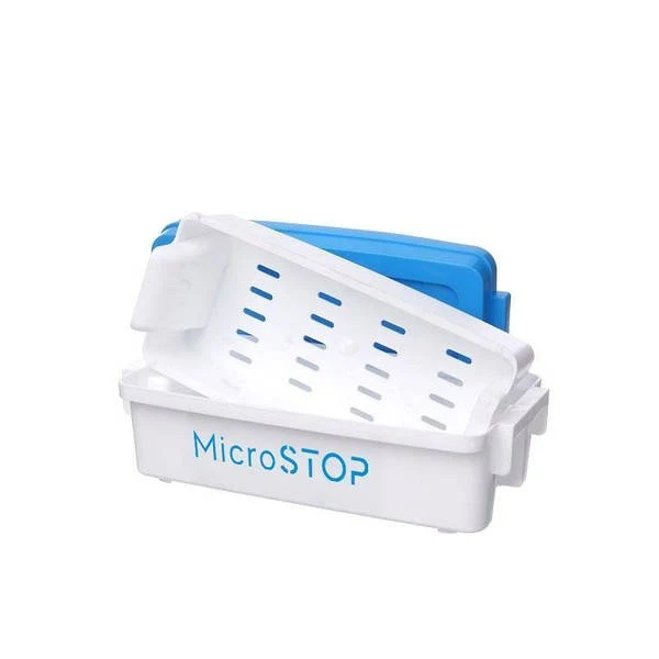Instrumentenboxen mit Einlegegitter für Desinfektion von MicroSTOP in verschiedenen Größen