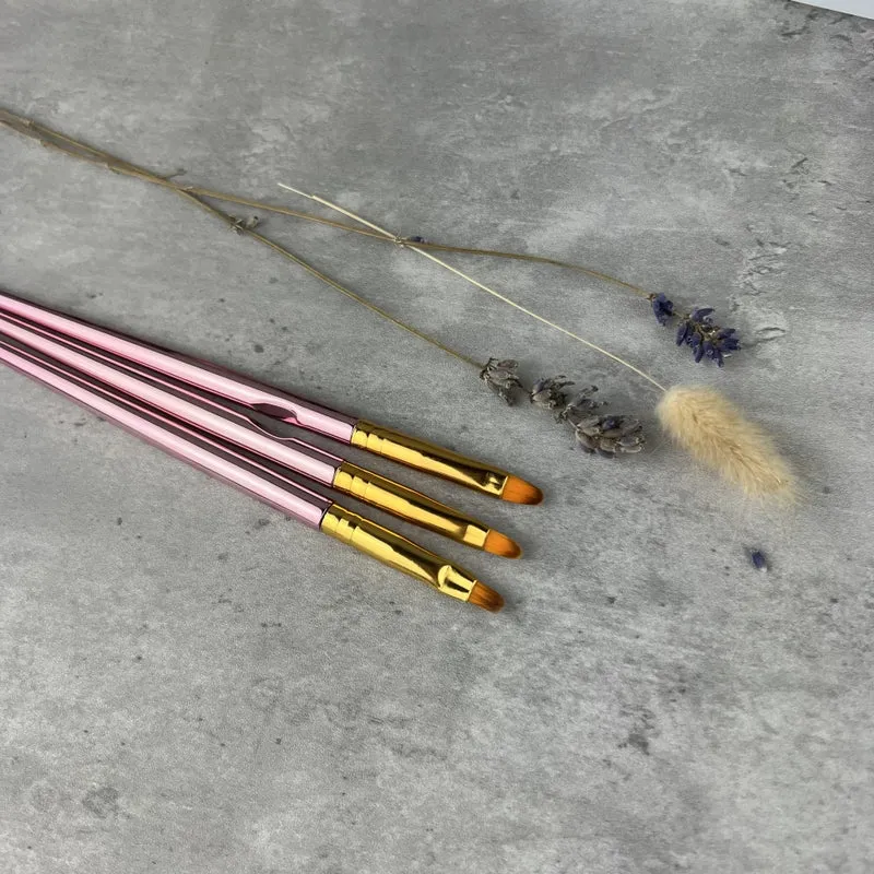 Pinsel Set für Modellage metallic Rose