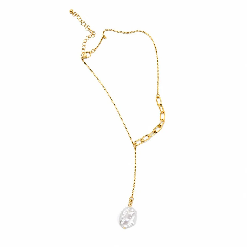 Stylische asymetrische Kette in gold (Modeschmuck) 5