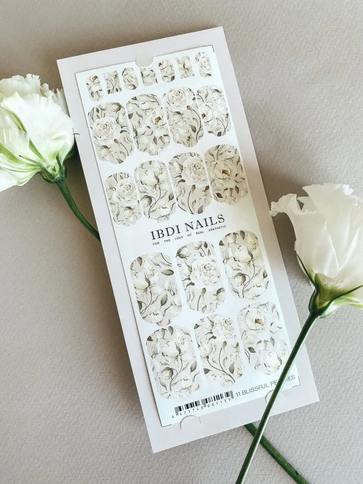 NailArt Wrap 11 Blissful Peonies von IBDI Nails