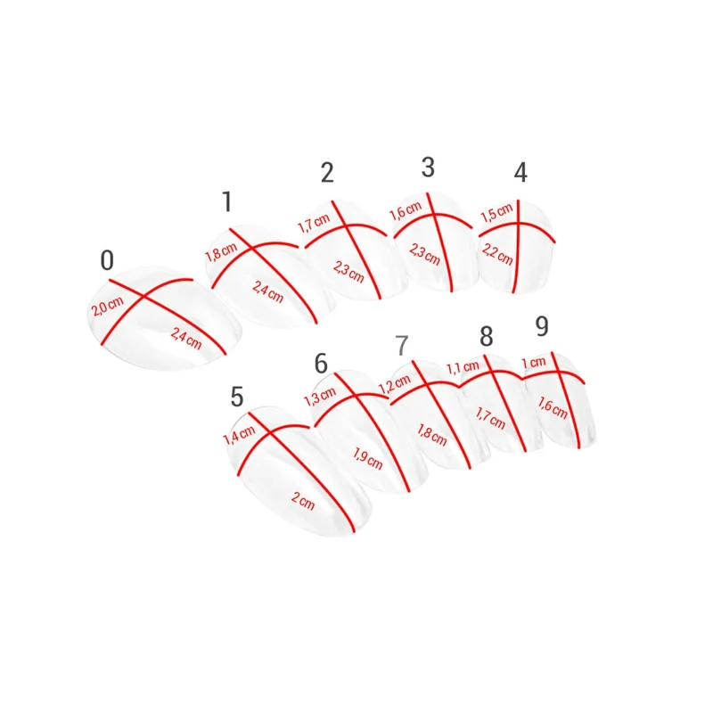 100er/500er Tip-Beutel Gel X-tention Tips Oval