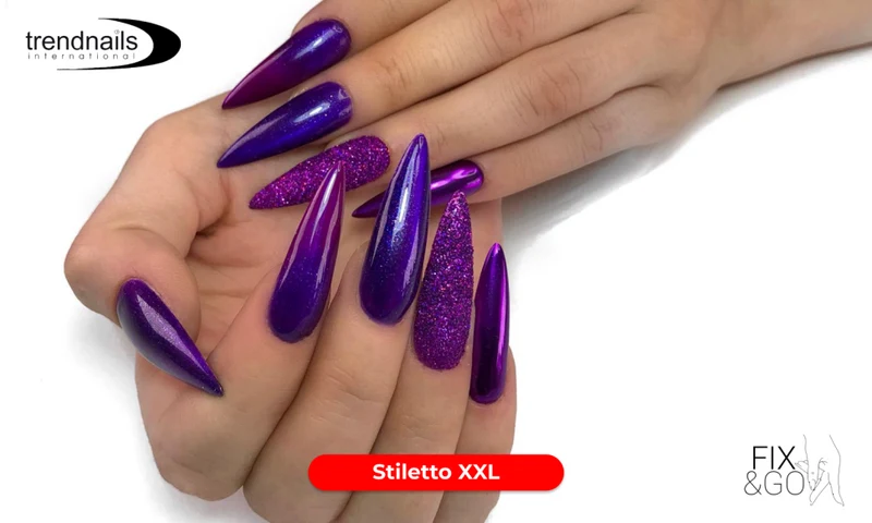100er/500er Tip-Beutel Gel X-tention Tips Stiletto XXL matt