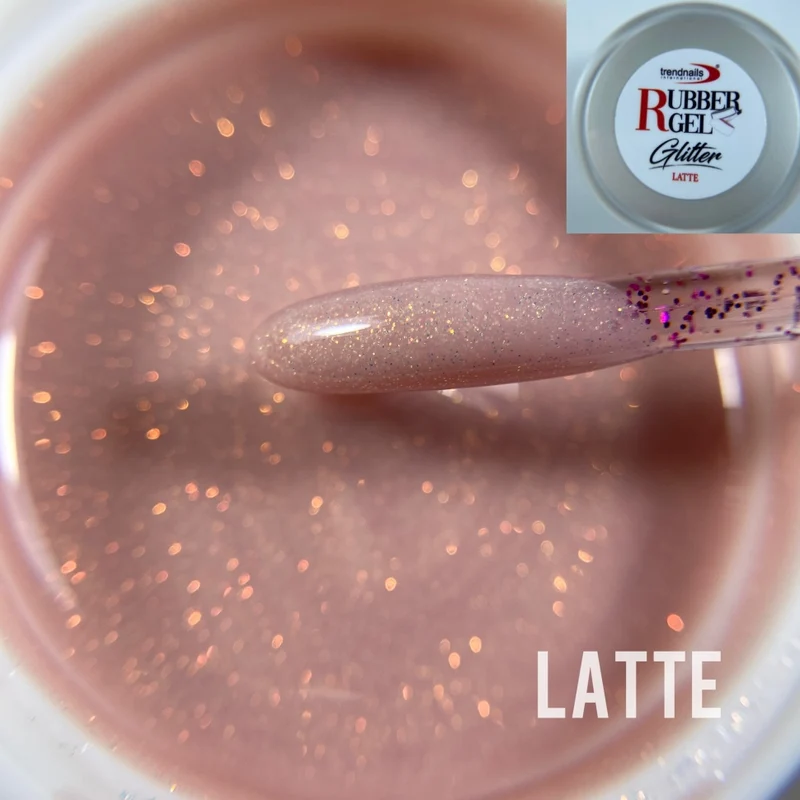 Rubber Gel Glitter 'Latte' 5/15/30ml von Trendnails (TPO-free)