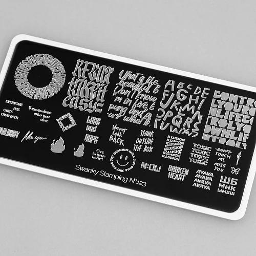 Stamping Platte Schablone Nr. 123 von Swanky